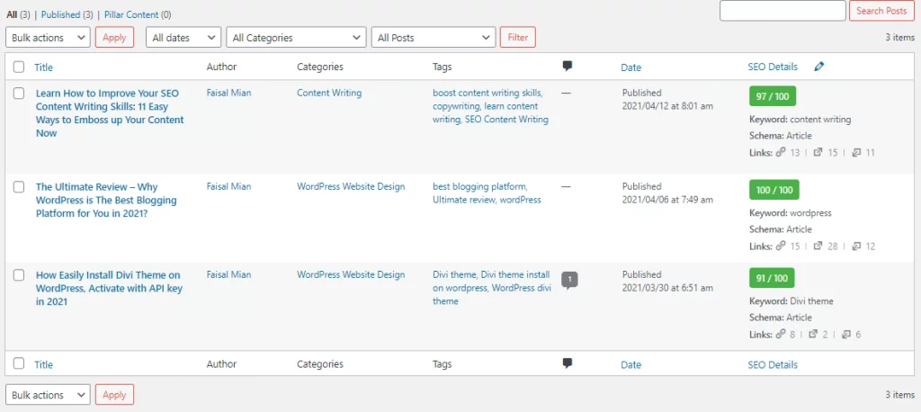 Blog Post SEO 100 Score