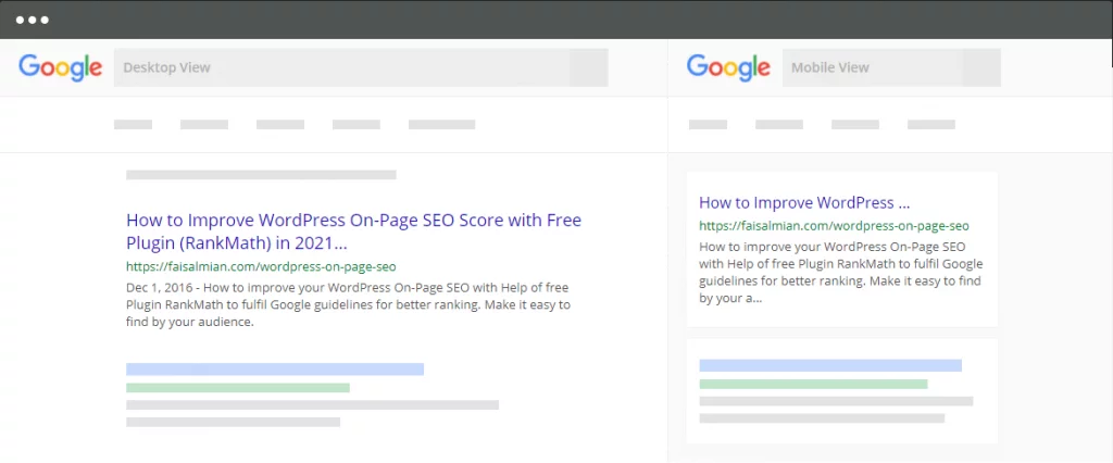SERP Preview for Blog Post tile and Meta Description