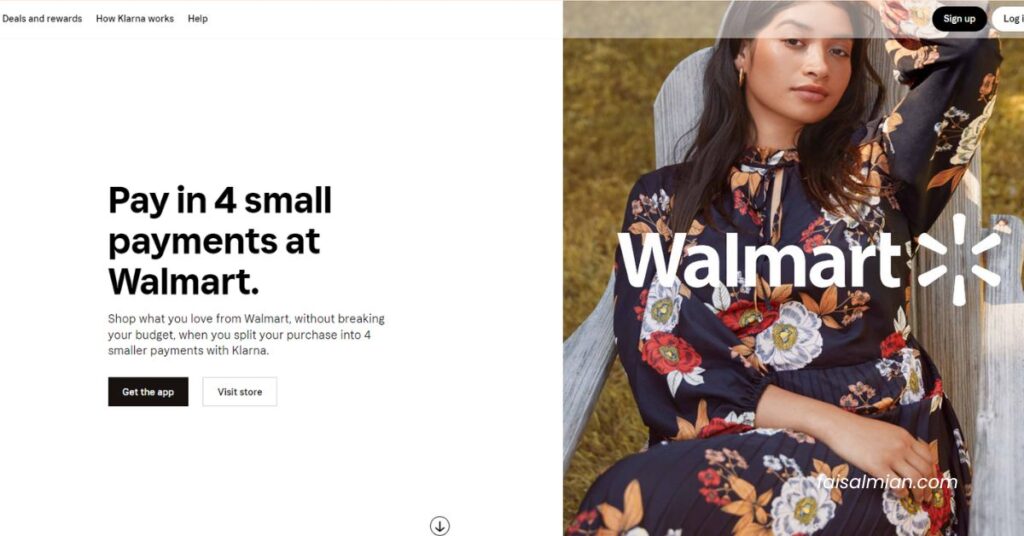 How to Use Klarna at Walmart Website Dashboard