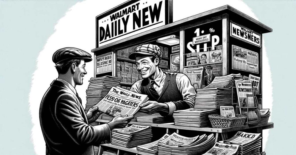 Where can you buy Newspapers, including at Walmart?